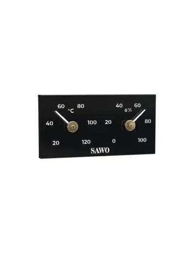 SAWO Black Metal <br> Thermo-Hygrometer